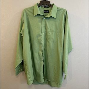 Stafford 19-19.5 Tall Long Sleeve Button Down in Light Green (Used Condition)